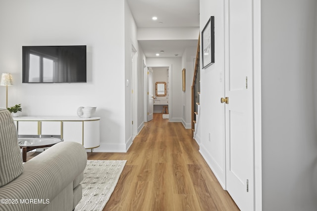 33 Hamilton Ave Unit 7, Seaside Heights, NJ 08751 - corridor featuring light wood-type flooring and recessed lighting