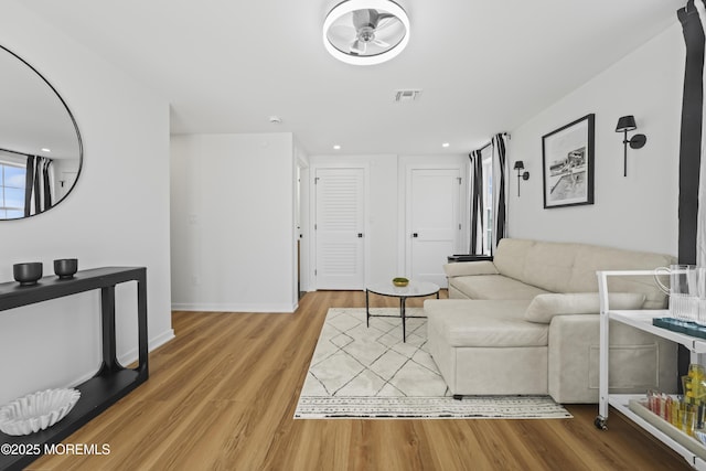 33 Hamilton Ave Unit 7, Seaside Heights, NJ 08751 - living area featuring light wood-style floors and recessed lighting
