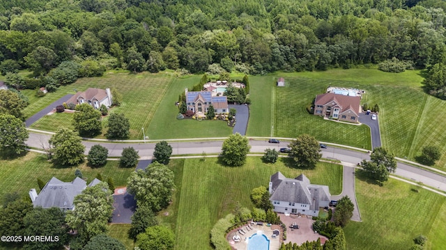 32 Langeveld Dr, Freehold, NJ 07728 - aerial view of property and surrounding area with a heavily wooded area