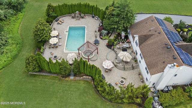 32 Langeveld Dr, Freehold, NJ 07728 - aerial view of property and surrounding area with a pool area