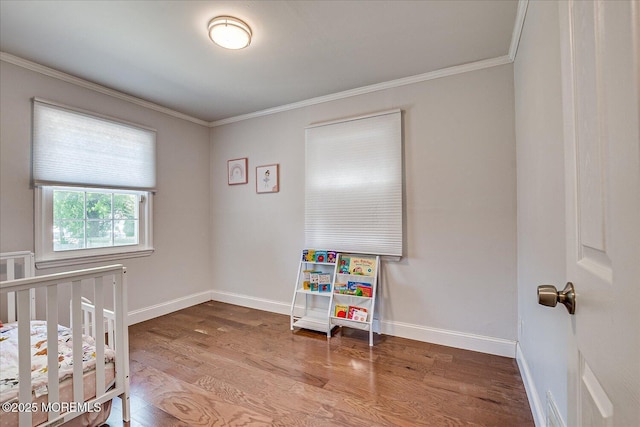 296 High St, Metuchen, NJ 08840 - bedroom featuring crown molding and wood finished floors