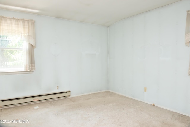30 Sherwood Ln, Toms River, NJ 08757 - carpeted empty room featuring a baseboard heating unit and baseboards