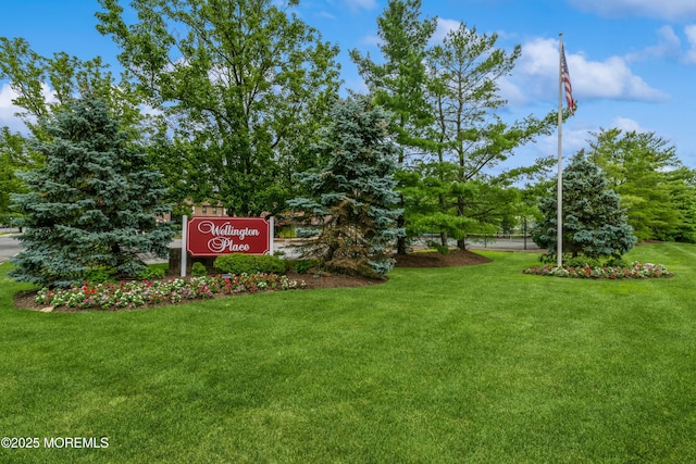 1111 Wellington Pl, Matawan, NJ 07747 - community sign featuring a lawn