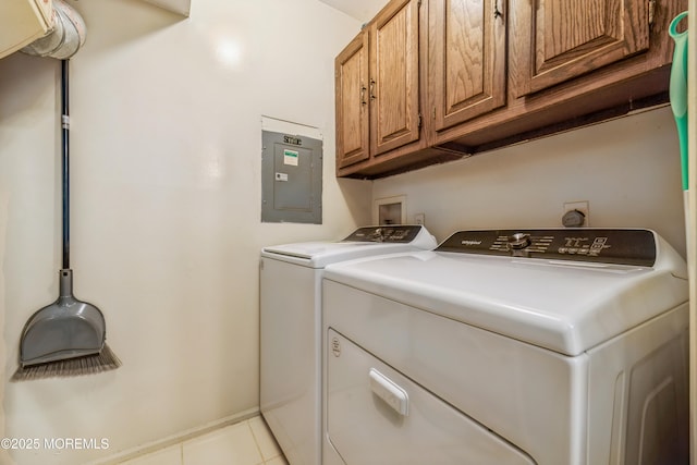 1111 Wellington Pl, Matawan, NJ 07747 - washroom with independent washer and dryer, cabinet space, electric panel, and tile patterned flooring