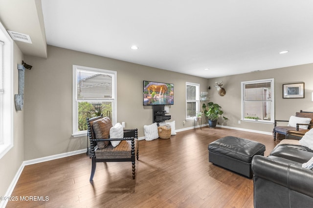 280 Double Creek Pkwy, Freehold, NJ 07728 - living area with plenty of natural light, wood finished floors, and recessed lighting