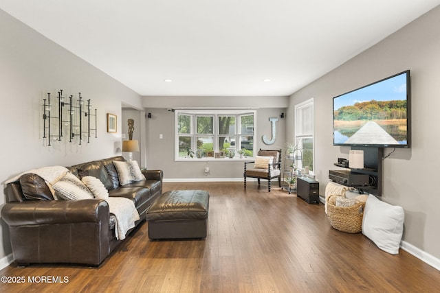 280 Double Creek Pkwy, Freehold, NJ 07728 - living room featuring wood finished floors and recessed lighting