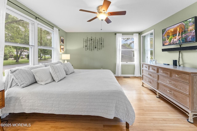 280 Double Creek Pkwy, Freehold, NJ 07728 - bedroom featuring light wood-style flooring and ceiling fan