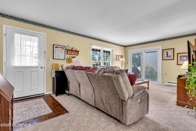 530B Sheffield Dr, Manchester, NJ 08759 - living room featuring baseboard heating and baseboards