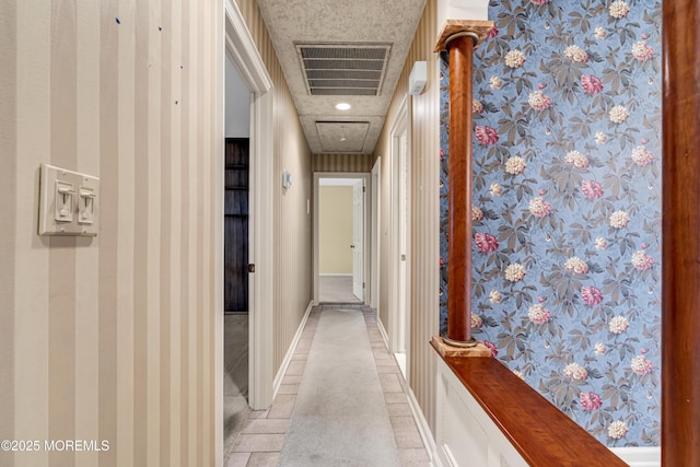811 Fay Ct, Point Pleasant, NJ 08742 - corridor with wallpapered walls and carpet floors