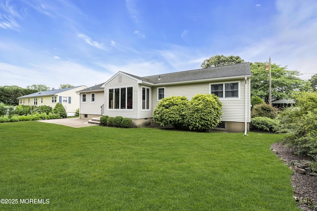 811 Fay Ct, Point Pleasant, NJ 08742 - back of property featuring a patio area, a yard, entry steps, and roof with shingles