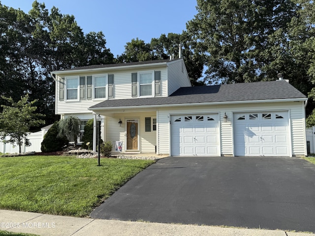 12 Quailtree Ln, Howell, NJ 07731 - view of front facade featuring asphalt driveway and a garage