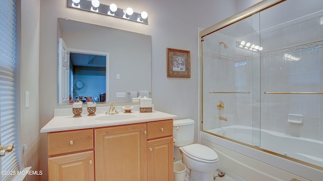 56 W Aspen Way, Aberdeen, NJ 07747 - bathroom with vanity and shower / bath combination with glass door