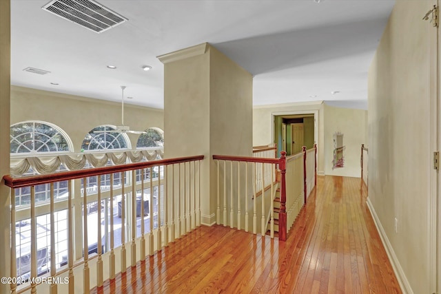 26 Bruns Rd, Allenhurst, NJ 07711 - corridor with an upstairs landing, hardwood / wood-style flooring, and recessed lighting