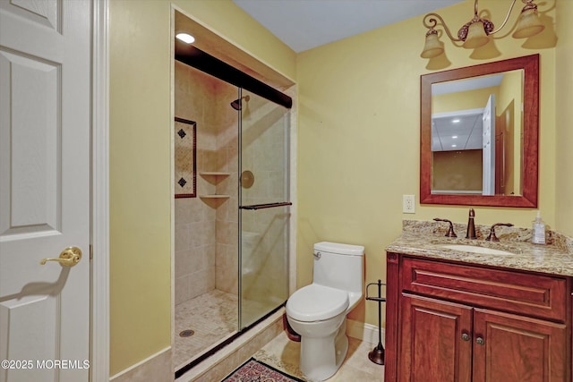 26 Bruns Rd, Allenhurst, NJ 07711 - bathroom with vanity, a stall shower, and tile patterned floors