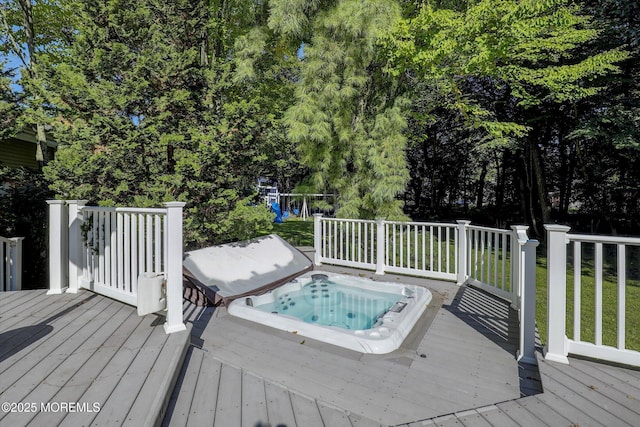 26 Bruns Rd, Allenhurst, NJ 07711 - deck featuring view of wooded area
