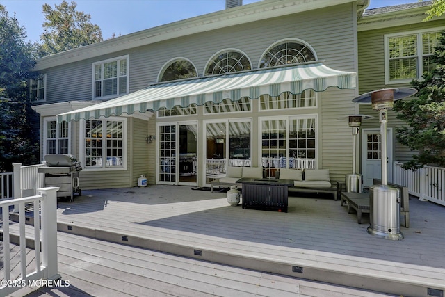 26 Bruns Rd, Allenhurst, NJ 07711 - wooden deck featuring an outdoor living space and grilling area