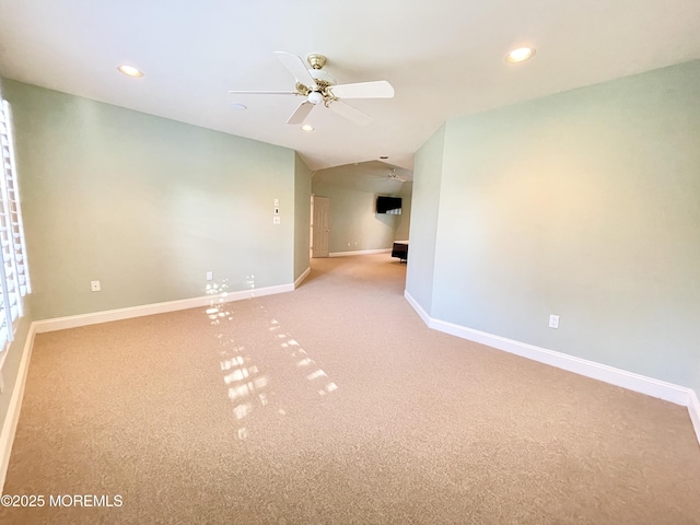 26 Bruns Rd, Allenhurst, NJ 07711 - spare room featuring a ceiling fan, recessed lighting, and carpet