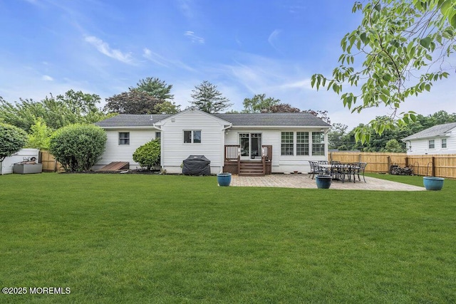 17 Rose St, Lincroft, NJ 07738 - rear view of property with a patio area