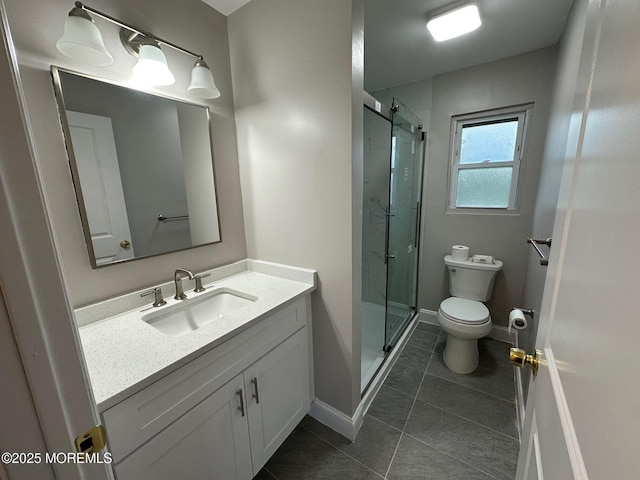 8 Missouri Ct, Matawan, NJ 07747 - bathroom with vanity, a shower stall, and tile patterned floors