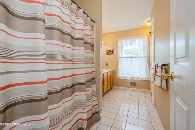 12 Aarons Way, Brick, NJ 08723 - full bath with tile patterned floors, vanity, and curtained shower
