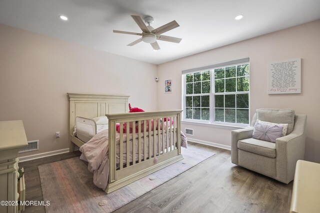 304 Mackenzie Dr, Jackson, NJ 08527 - bedroom with wood finished floors, recessed lighting, and ceiling fan
