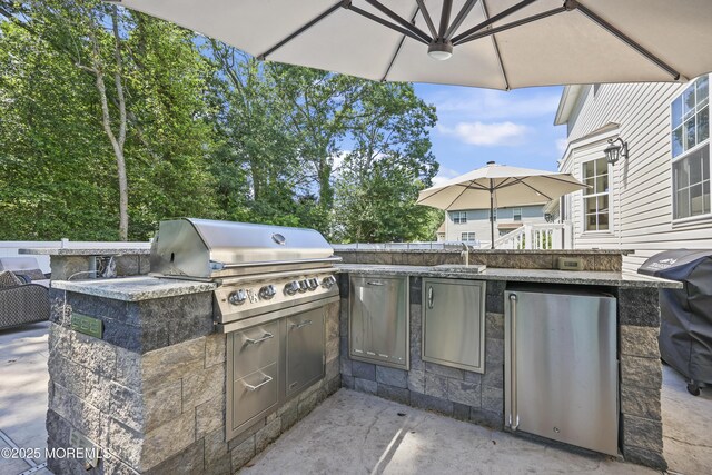 304 Mackenzie Dr, Jackson, NJ 08527 - view of patio featuring area for grilling and a sink