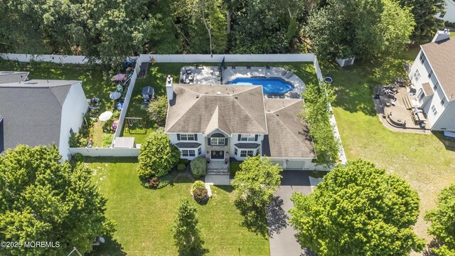 304 Mackenzie Dr, Jackson, NJ 08527 - view from above of property featuring a pool