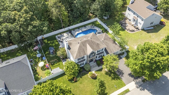 304 Mackenzie Dr, Jackson, NJ 08527 - view from above of property featuring a pool