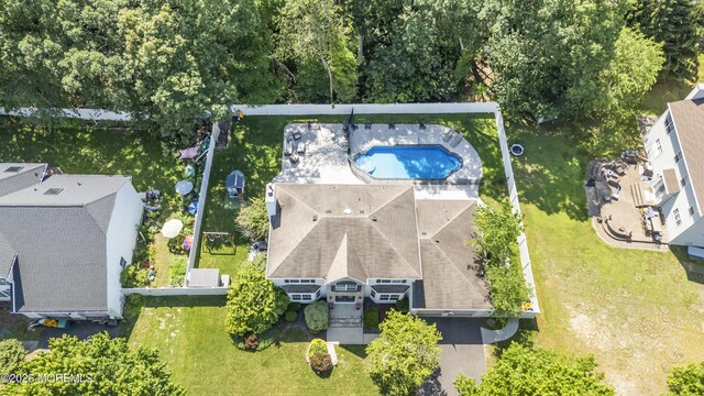 304 Mackenzie Dr, Jackson, NJ 08527 - aerial view of property and surrounding area with a pool area