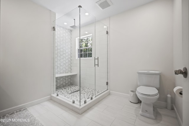 304 Mackenzie Dr, Jackson, NJ 08527 - bathroom with a stall shower, recessed lighting, and tile patterned flooring