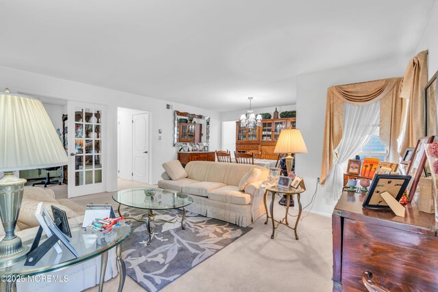 853 Winchester Ct Unit A, Manchester, NJ 08759 - carpeted living area with a chandelier