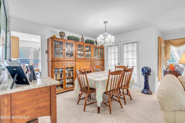 853 Winchester Ct Unit A, Manchester, NJ 08759 - dining space with a chandelier and light colored carpet