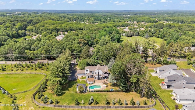1218 W Park Ave, Ocean Twp, NJ 07712 - aerial view of a heavily wooded area and a pool area
