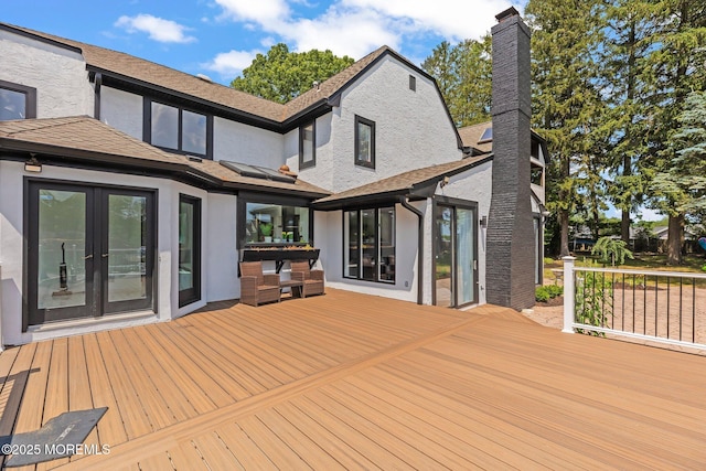 1218 W Park Ave, Ocean Twp, NJ 07712 - wooden deck featuring french doors
