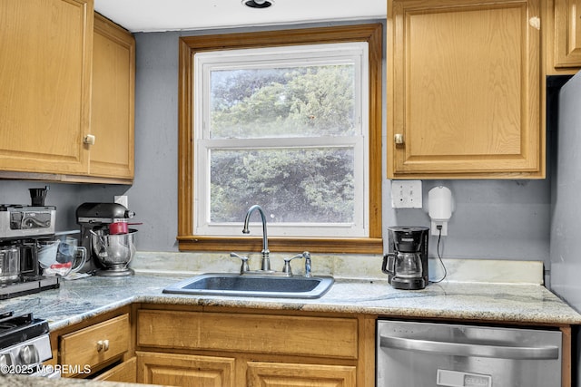 886 Stafford Dr, Toms River, NJ 08753 - kitchen featuring stainless steel dishwasher and freestanding refrigerator