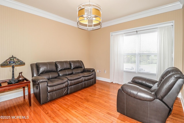 45 Sugar Hill Rd, Manahawkin, NJ 08050 - living room with ornamental molding and light wood-style floors