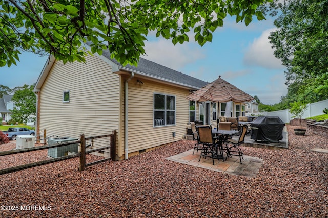 45 Sugar Hill Rd, Manahawkin, NJ 08050 - back of property with a patio area, crawl space, and a shingled roof