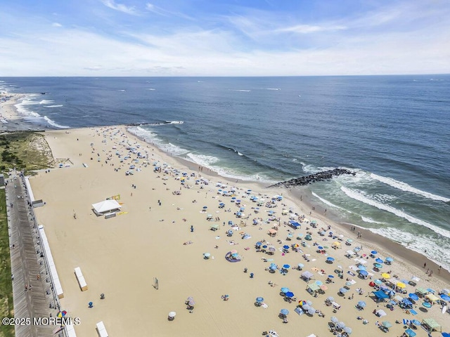 510 Deal Lake Dr Unit 8F, Asbury Park, NJ 07712 - drone / aerial view of waterfront with a beach