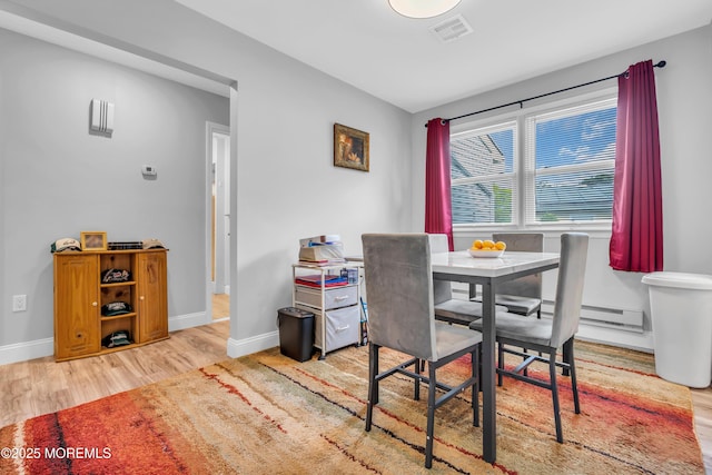81 Falmouth Ave Unit 72, Whiting, NJ 08759 - dining space with wood finished floors and a baseboard radiator