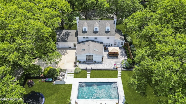 6 Buttonwood Dr, Shrewsbury Boro, NJ 07702 - aerial view of property and surrounding area featuring a pool