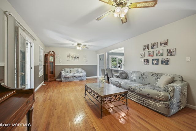 23 Norlaine Dr, Cookstown, NJ 08511 - living area featuring ceiling fan and wood finished floors