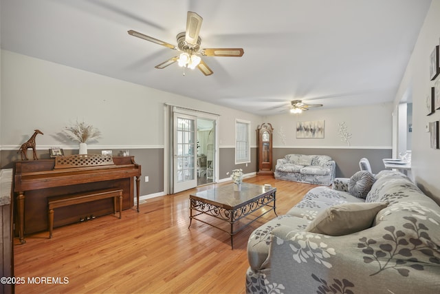 23 Norlaine Dr, Cookstown, NJ 08511 - living area with ceiling fan and light wood-type flooring