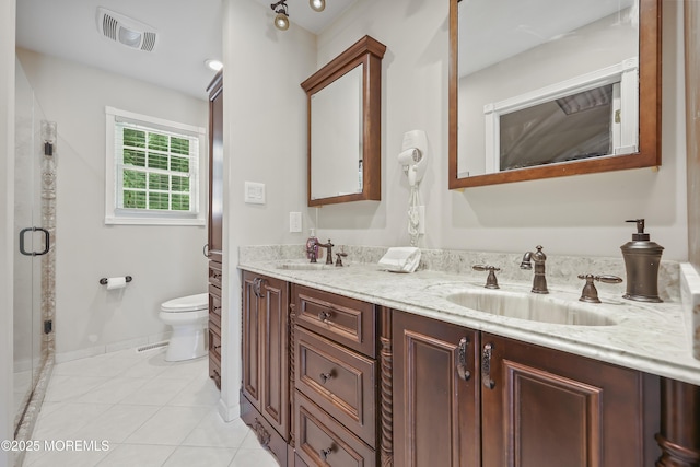 23 Norlaine Dr, Cookstown, NJ 08511 - full bath with double vanity, a stall shower, and tile patterned floors