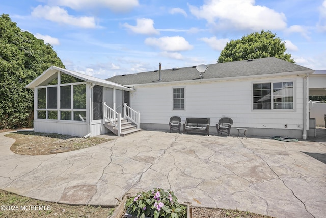 23 Norlaine Dr, Cookstown, NJ 08511 - back of house featuring a patio area and a sunroom