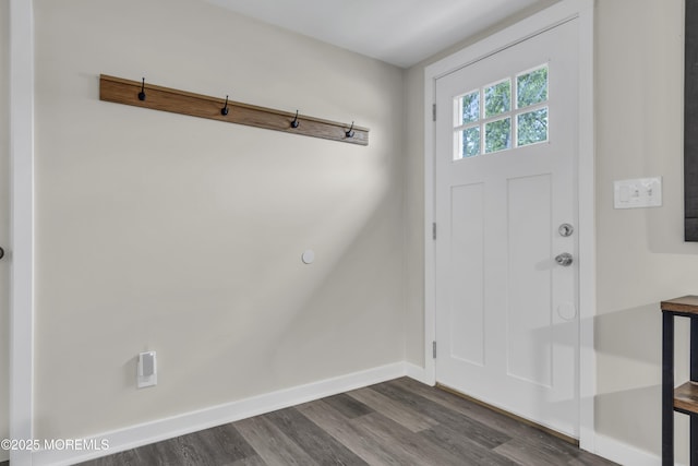 235 Willow Ln, Forked River, NJ 08731 - mudroom featuring dark wood-type flooring and baseboards