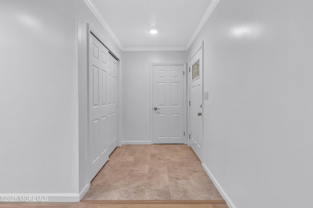 404 Picardy Ct Unit A, Lakewood, NJ 08701 - hall featuring crown molding and baseboards