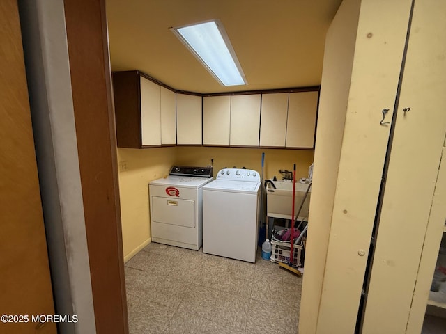 34 Woodbrook Cir, Westfield, NJ 07090 - laundry area with washing machine and dryer and cabinet space