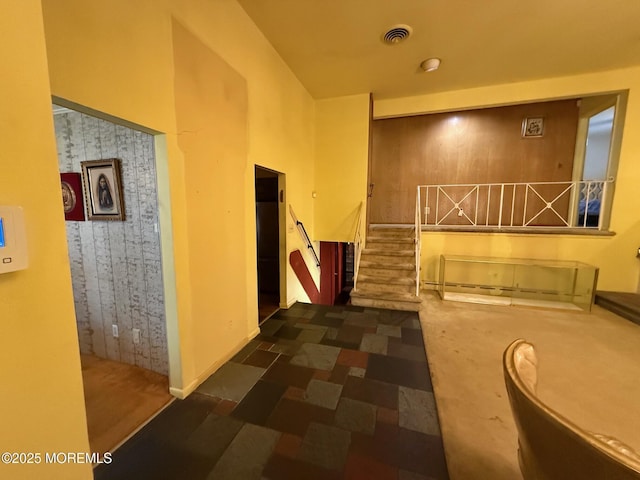 34 Woodbrook Cir, Westfield, NJ 07090 - hallway with carpet flooring and stairs