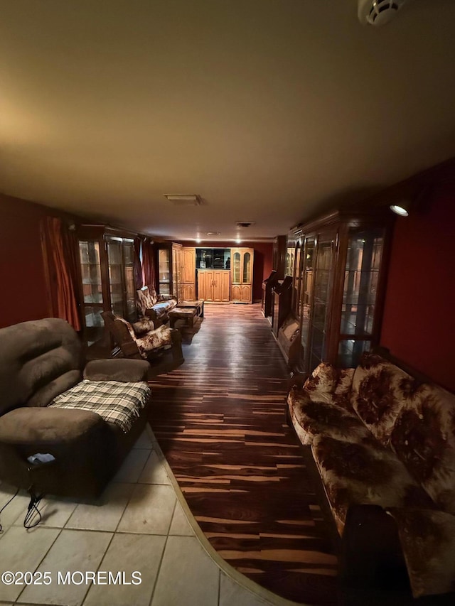 34 Woodbrook Cir, Westfield, NJ 07090 - living room featuring dark tile patterned floors