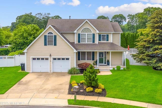 12 Diane Dr, Brick, NJ 08724 - traditional home featuring concrete driveway, an attached garage, covered porch, and roof with shingles